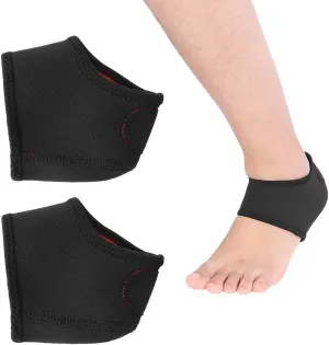 2 Pairs Moisturizing Heel Socks Wrap Neoprene for Dry Hard Cracked,Washable Heel Pad Compression Support for Ease Swelling and Heel Spurs Ankle Brace Relieve Pain
