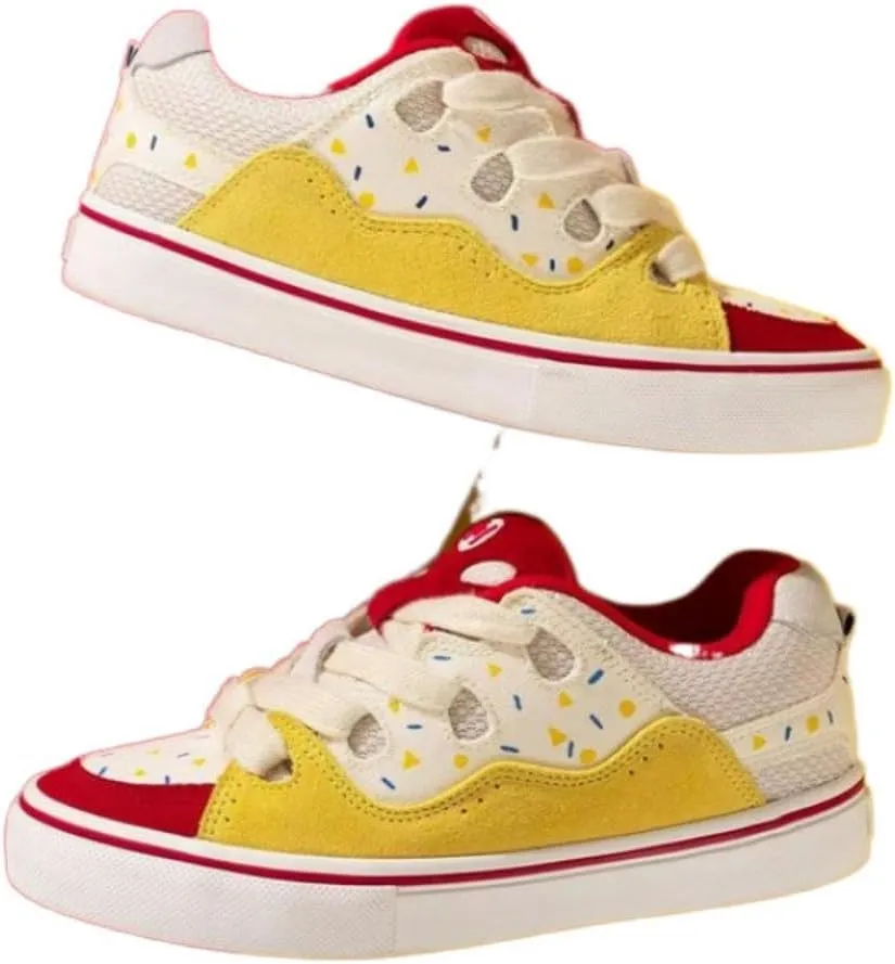 2025 Cute Y2K Color-Block Sneakers for Girls | Fashionable & Comfortable | Vibrant Colors