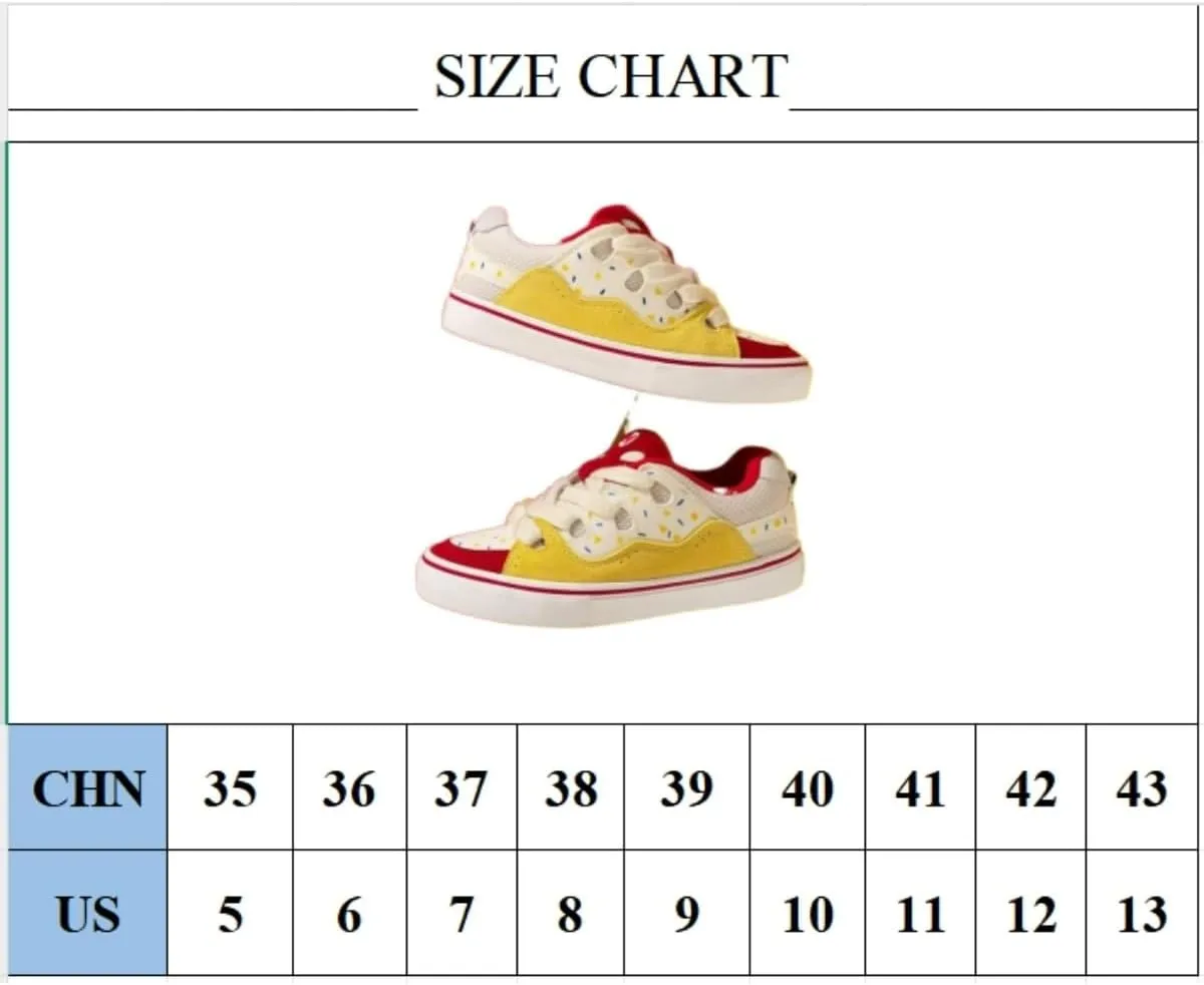 2025 Cute Y2K Color-Block Sneakers for Girls | Fashionable & Comfortable | Vibrant Colors