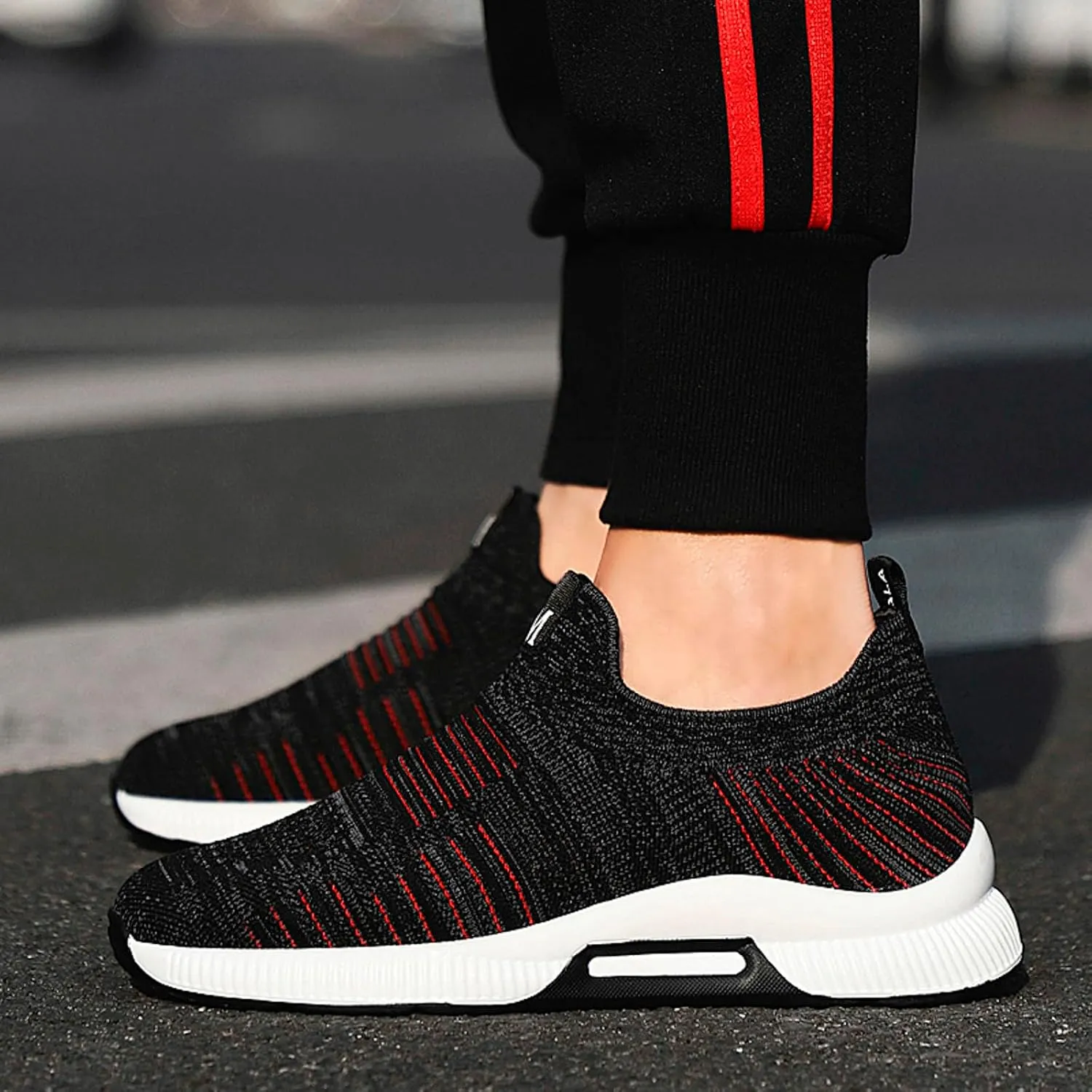 8cm Men's Elevator Shoes Men's Casual Mesh Trainers Lightweight Breathable Lace Up Sports Mens Sneaker Boots Size 13