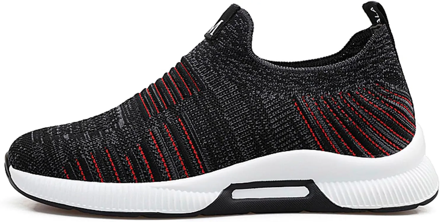 8cm Men's Elevator Shoes Men's Casual Mesh Trainers Lightweight Breathable Lace Up Sports Mens Sneaker Boots Size 13