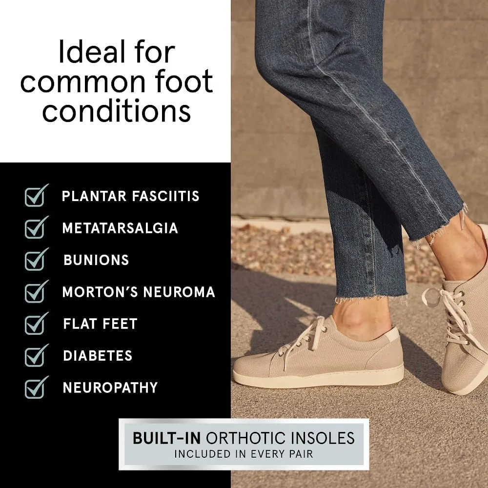 ABEO Addie Women's Metatarsal Fashion Sneakers with High Arch Support, Comfortable Fashion Sneakers for Metatarsalgia, Ball of Foot Pain Relief with Removable Metatarsal Pad - Casual Shoes