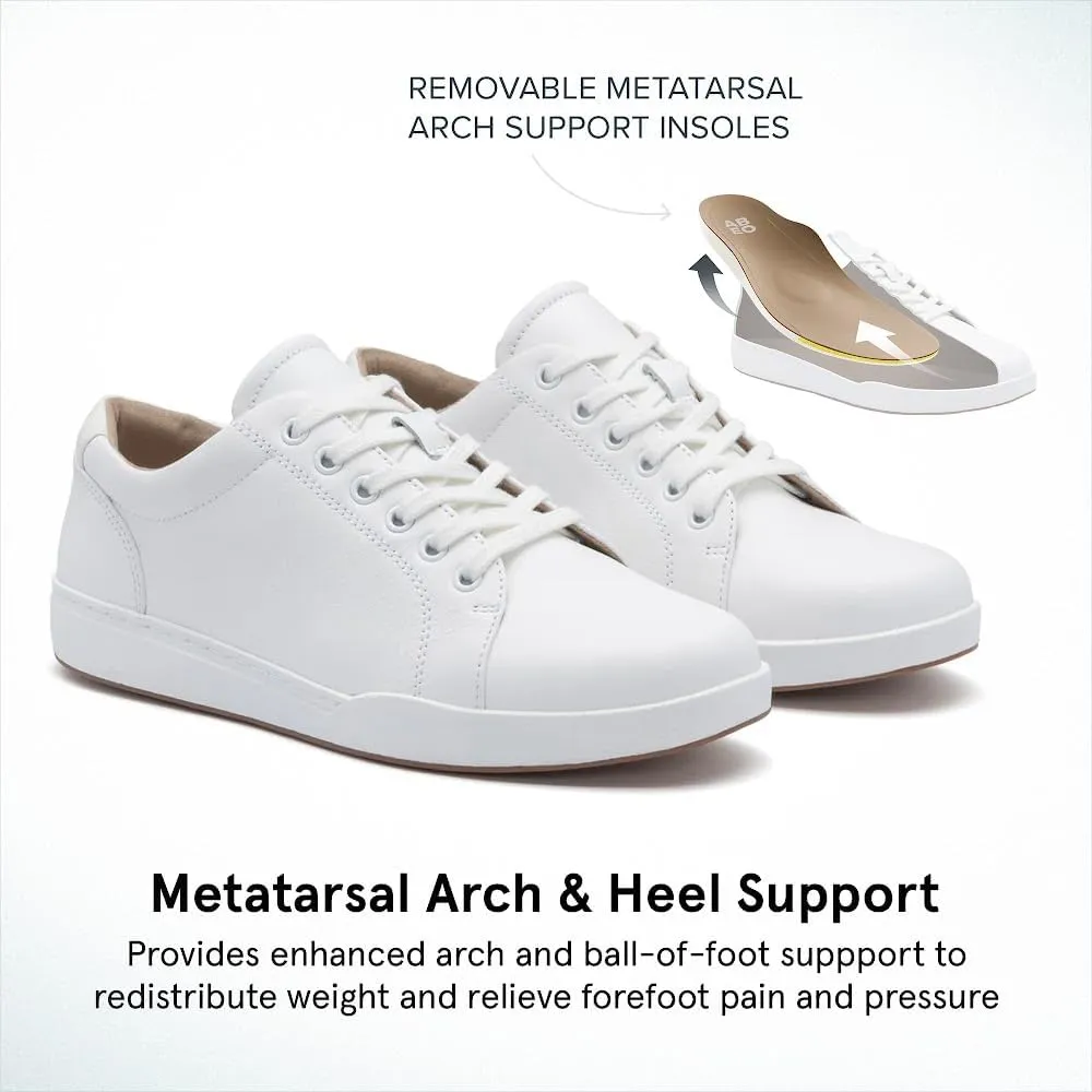 ABEO Addie Women's Metatarsal Fashion Sneakers with High Arch Support, Comfortable Fashion Sneakers for Metatarsalgia, Ball of Foot Pain Relief with Removable Metatarsal Pad - Casual Shoes
