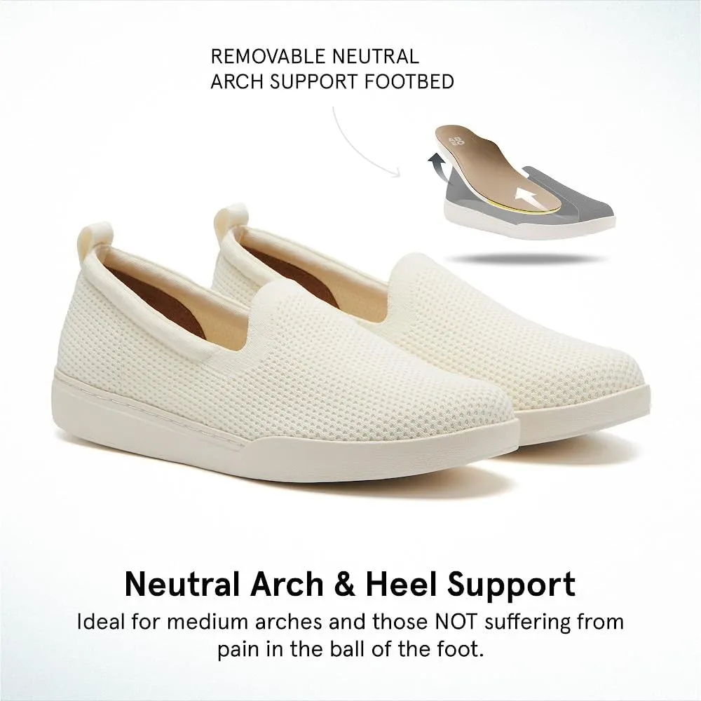 ABEO Encore Knit Slip On Sneakers for Women | Breathable Knit Slip On Sneakers | Arch Support Sneakers for Women | Built-in Orthotic Insole | Women's Travel Sneakers