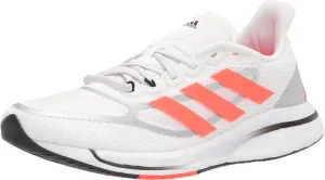 adidas Women's Supernova Running Shoe, White/Solar Red/Black, 8