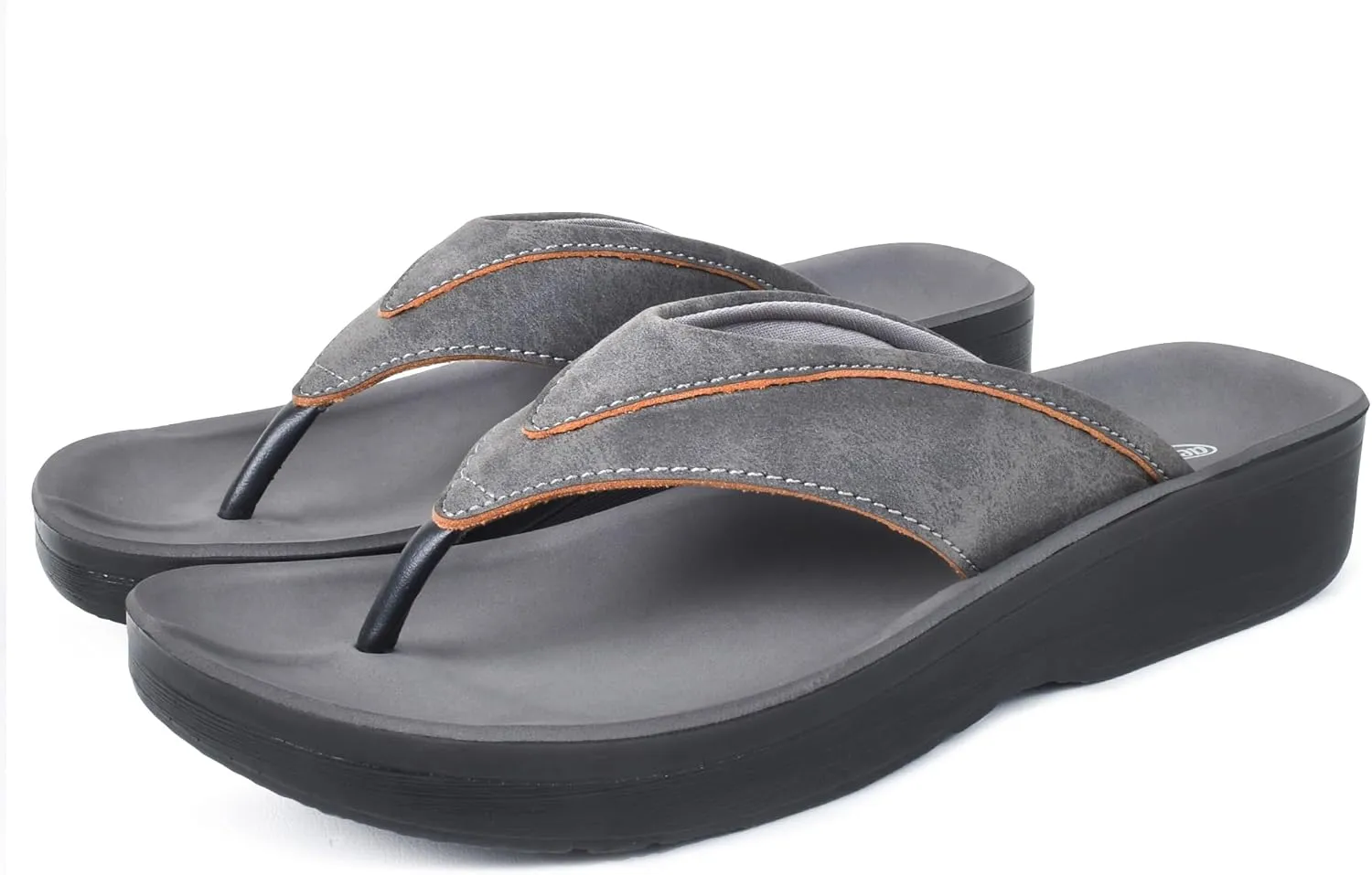 AEROTHOTIC Arch Support Flip Flops for Women Comfortable Cushioned Memory Foam Lined Footbed Outdoor Indoor Dressy Beach Walking Thong Soft Padded Strappy Sandals