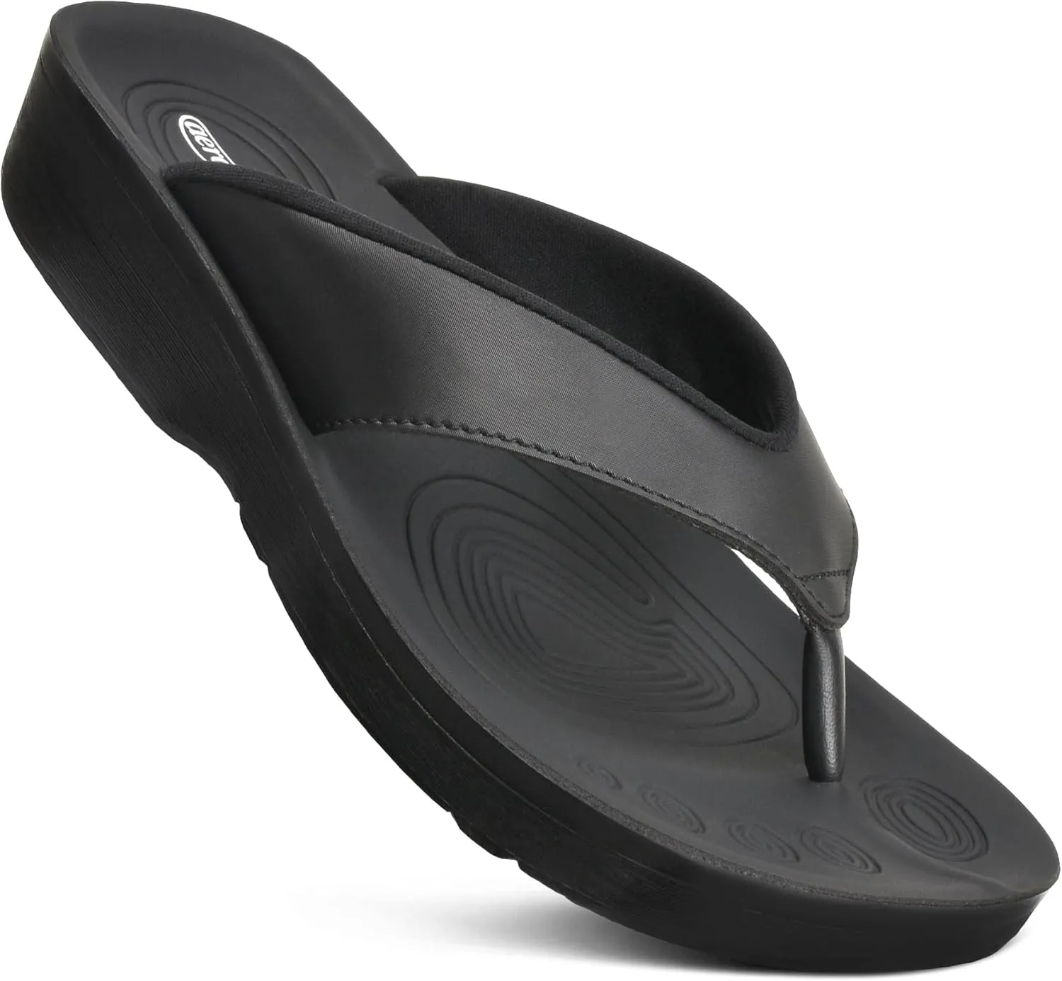 AEROTHOTIC Arch Support Flip Flops for women Stylish Cushioned Padded Straps with Soft Toe Post Slip on Footwear Dressy Travel Recovery Outdoor Comfortable Walking Women Sandals