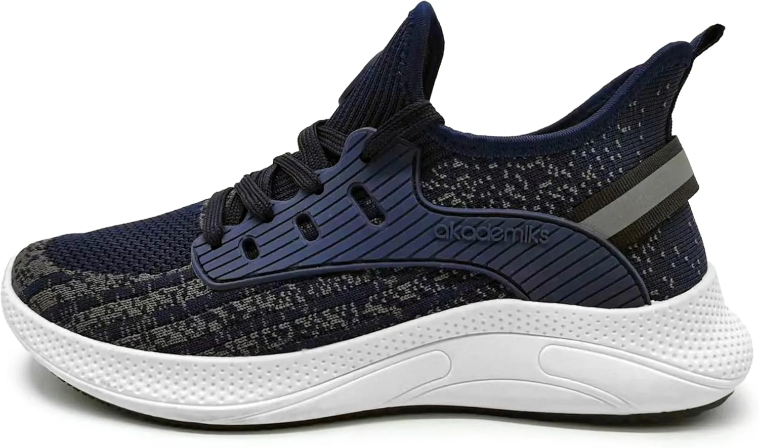 AKADEMIKS Men's Fit Knit Jogger Sneakers, Breathable Running Shoes for Athletic and Casual Wear