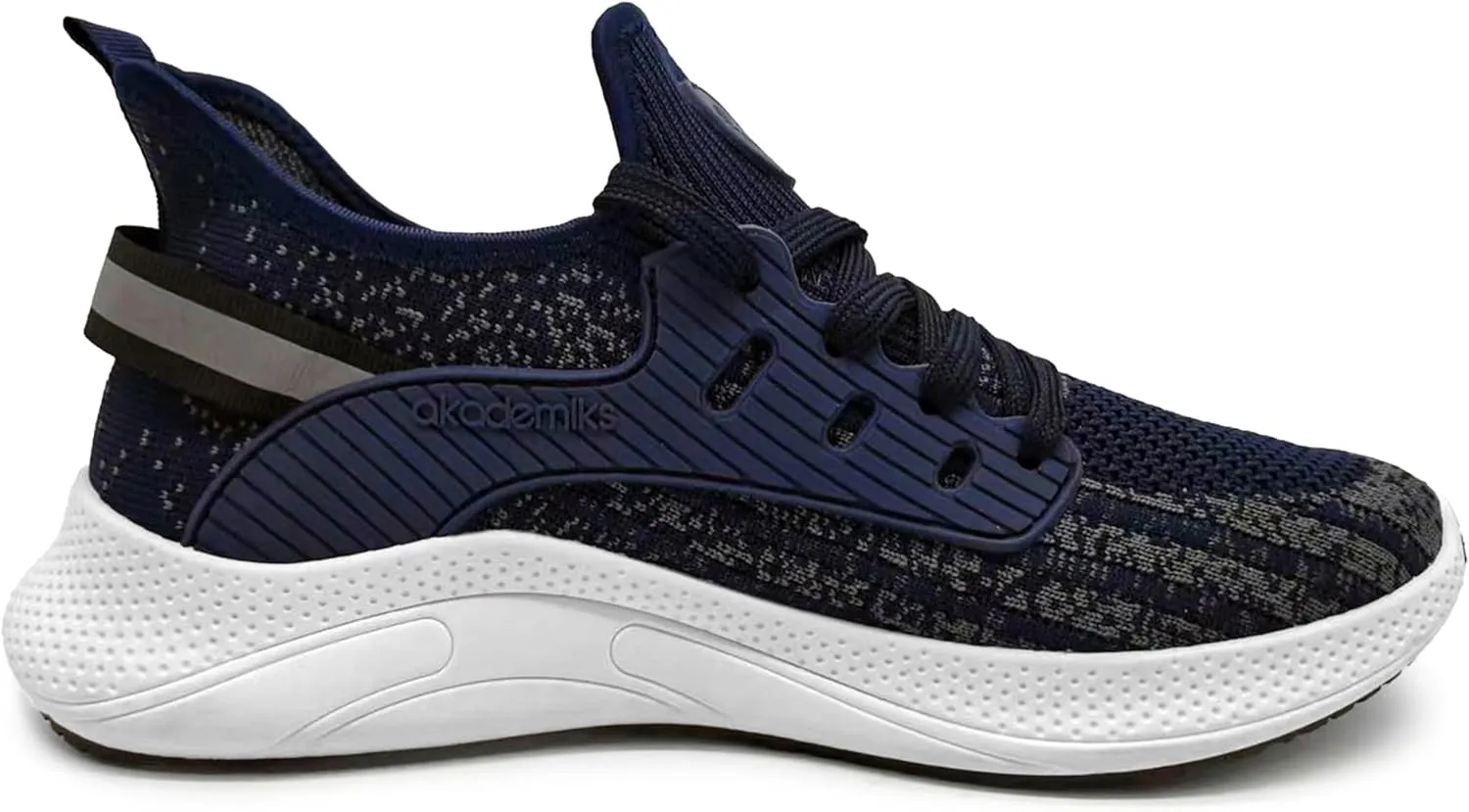 AKADEMIKS Men's Fit Knit Jogger Sneakers, Breathable Running Shoes for Athletic and Casual Wear