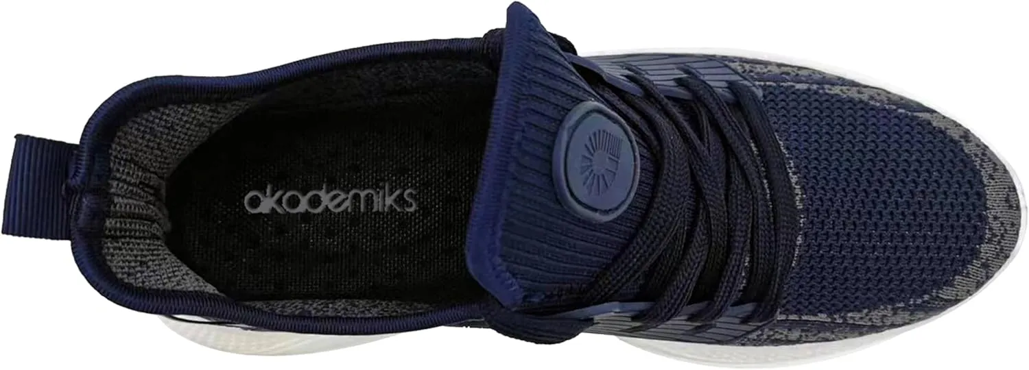 AKADEMIKS Men's Fit Knit Jogger Sneakers, Breathable Running Shoes for Athletic and Casual Wear