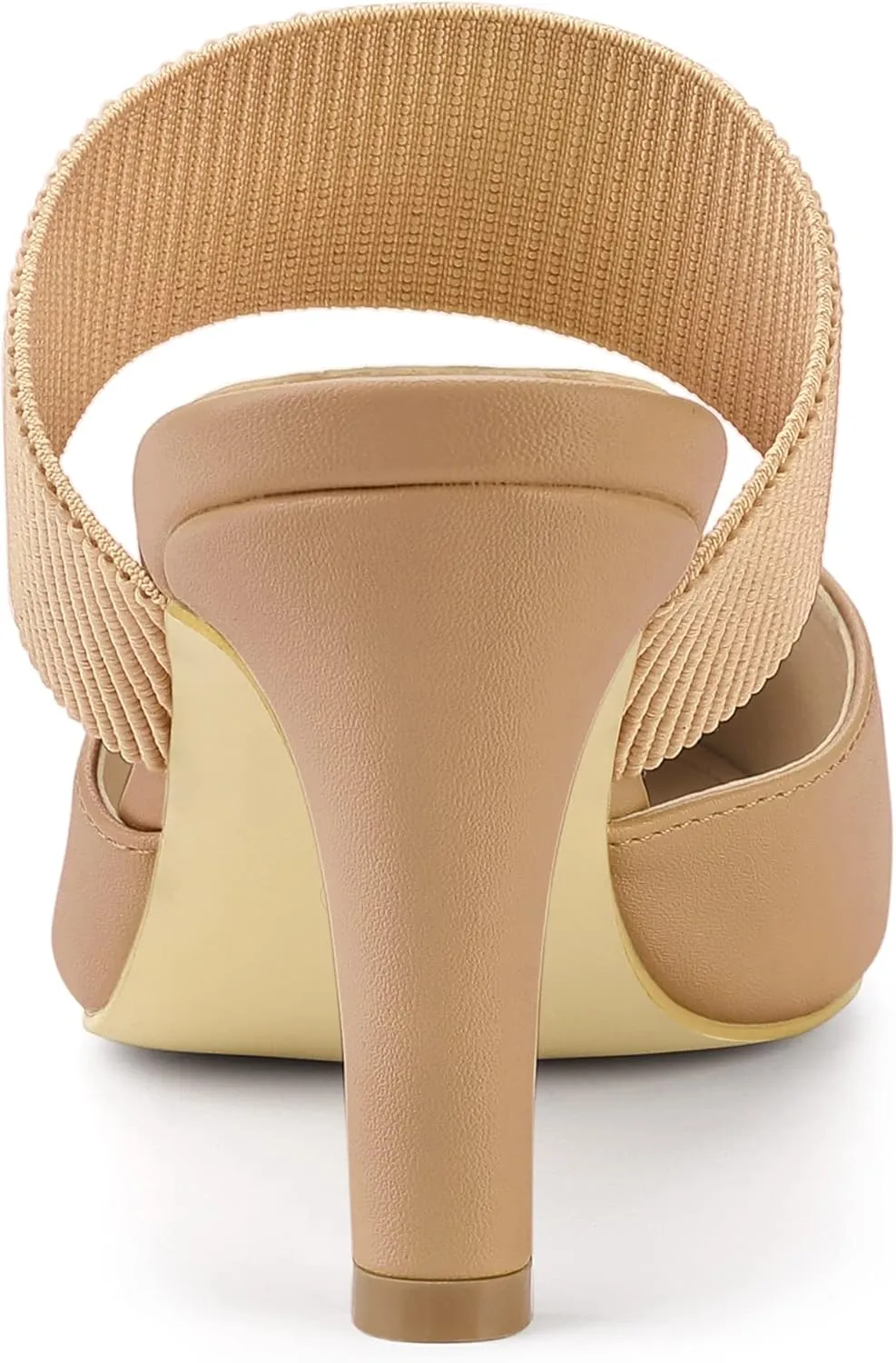 Allegra K Women's Pointed Toe Elastic Strap Stiletto Heels Mules