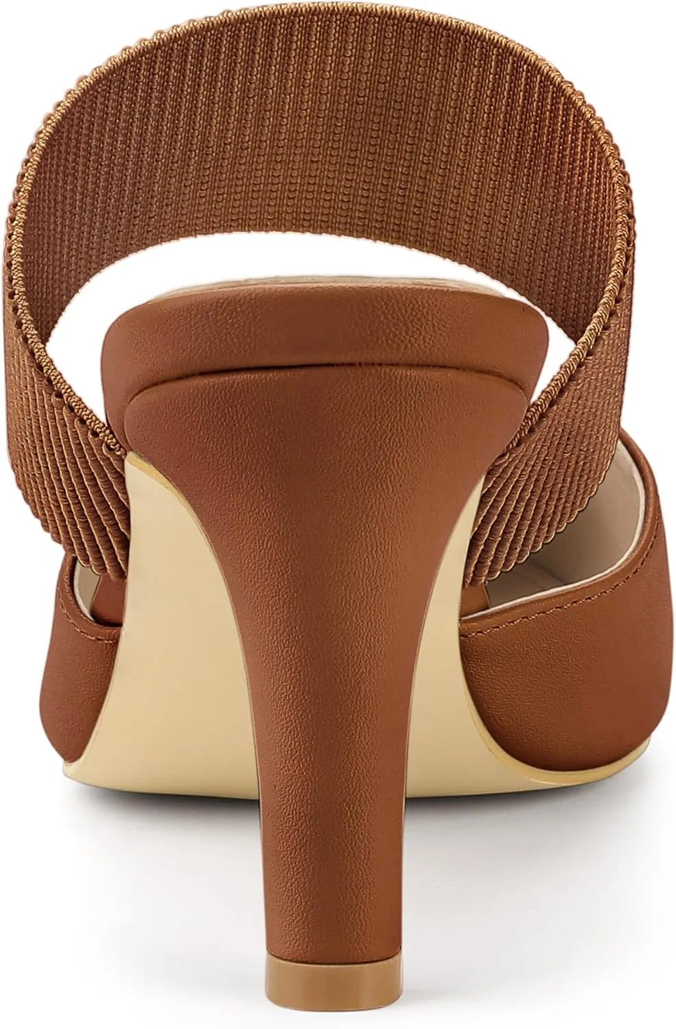 Allegra K Women's Pointed Toe Elastic Strap Stiletto Heels Mules