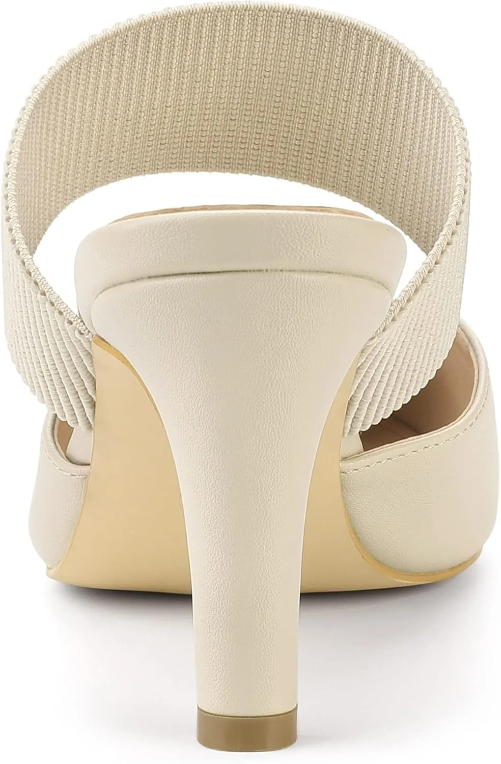 Allegra K Women's Pointed Toe Elastic Strap Stiletto Heels Mules