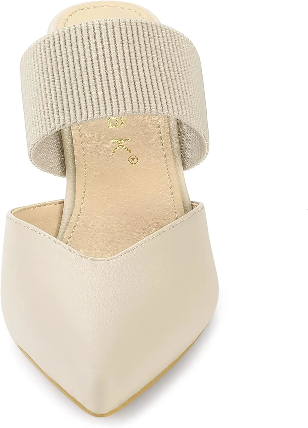 Allegra K Women's Pointed Toe Elastic Strap Stiletto Heels Mules