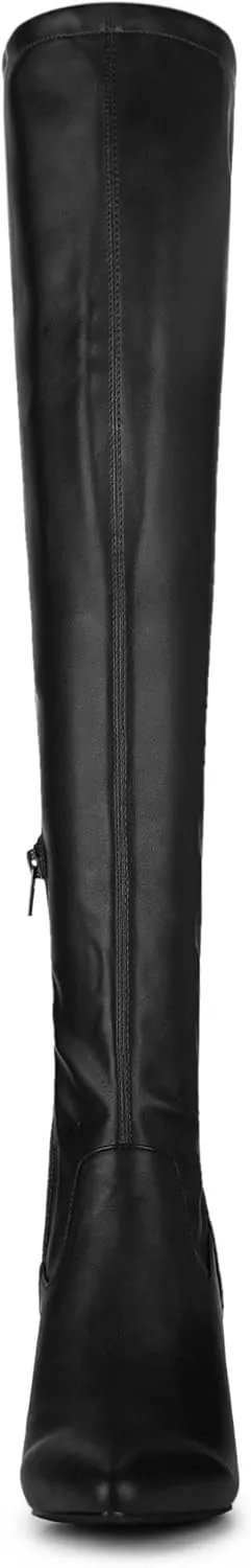 Allegra K Women's Thigh High Block Heels Over Knee High Boots