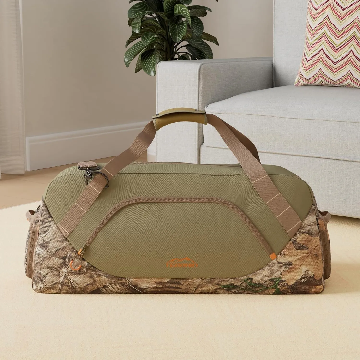 Allen Company Terrain Basin Hunting Duffel Bag in Realtree Edge Green with Pouch