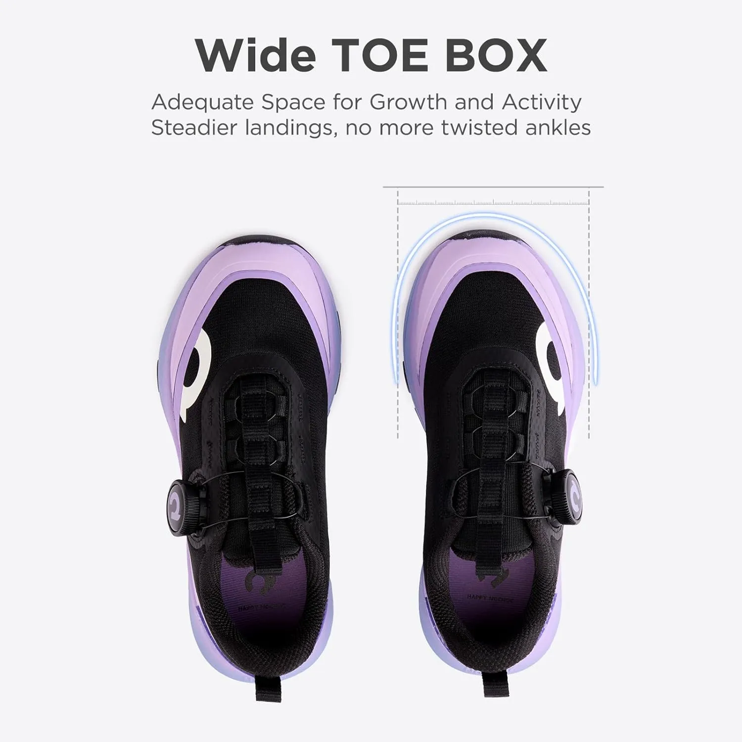 All‑MAX Kids Shoes, Boys Girls 3‑Layer Durable Breathable Mesh Running Sneakers, High‑Rebound Cushion Athletic Casual Shoes for Sports & School