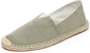 Altxic Men's Closed Toe Comfortable Canvas Slip on Flat Espadrilles