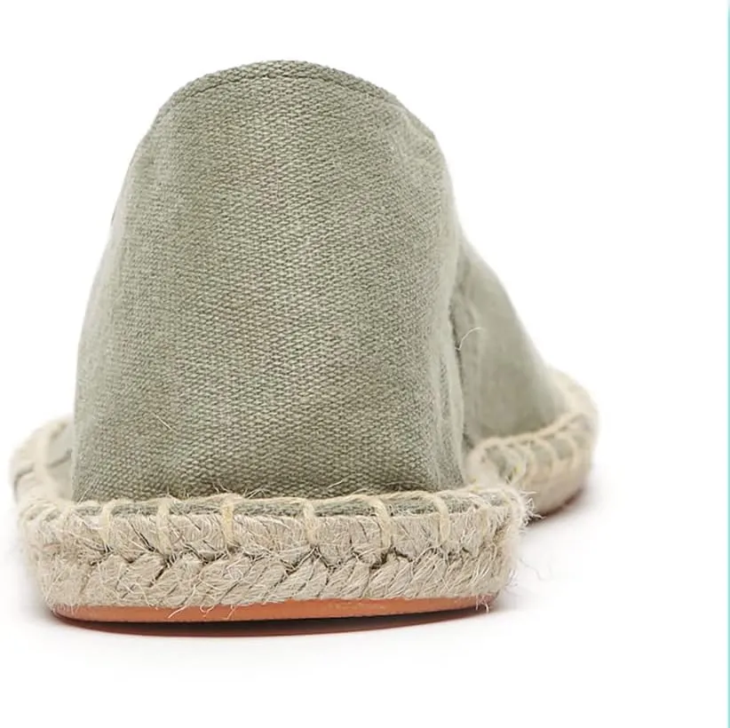 Altxic Men's Closed Toe Comfortable Canvas Slip on Flat Espadrilles