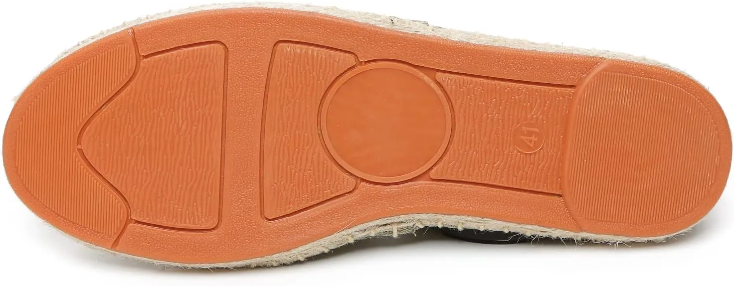 Altxic Men's Closed Toe Comfortable Canvas Slip on Flat Espadrilles
