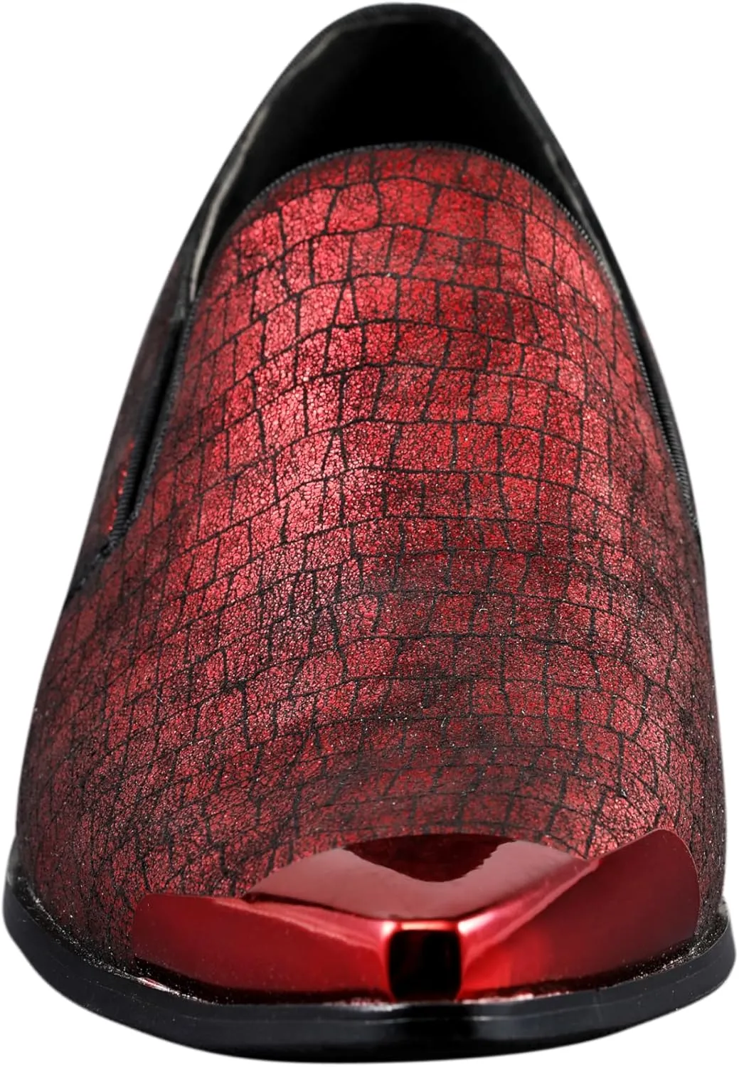 Amali Sparkling Smoking Slipper with Metal Tip - Men's Dress Shoes - Party Loafers for Men - Metallic Loafers for Men - Mens Disco Shoes - Designer Shoes