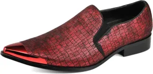 Amali Sparkling Smoking Slipper with Metal Tip - Men's Dress Shoes - Party Loafers for Men - Metallic Loafers for Men - Mens Disco Shoes - Designer Shoes