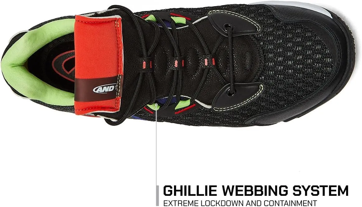 AND1 Override Men’s Basketball Shoes, Indoor or Outdoor Basketball Sneakers for Men, Street or Court, Size 7 to 16