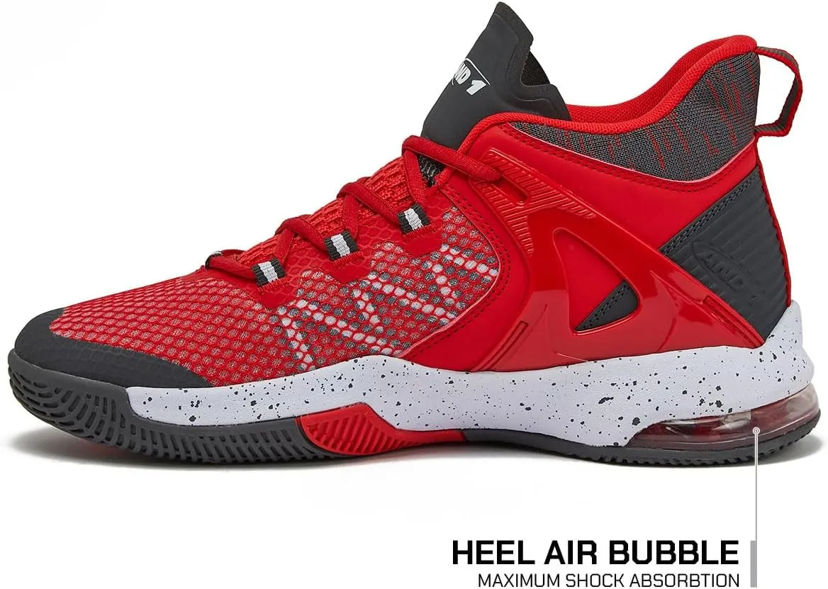 AND1 Turnaround Men’s Basketball Shoes, Indoor or Outdoor Basketball Sneakers for Men, Street or Court, Sizes 7-16