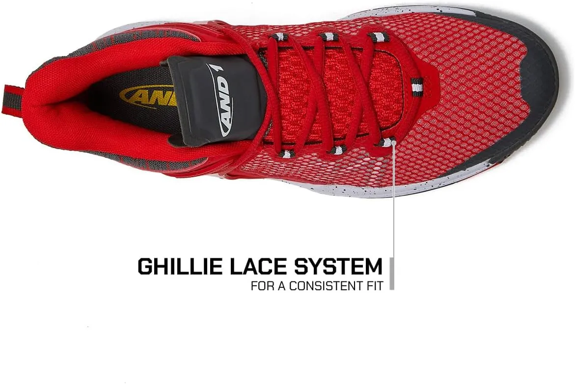 AND1 Turnaround Men’s Basketball Shoes, Indoor or Outdoor Basketball Sneakers for Men, Street or Court, Sizes 7-16