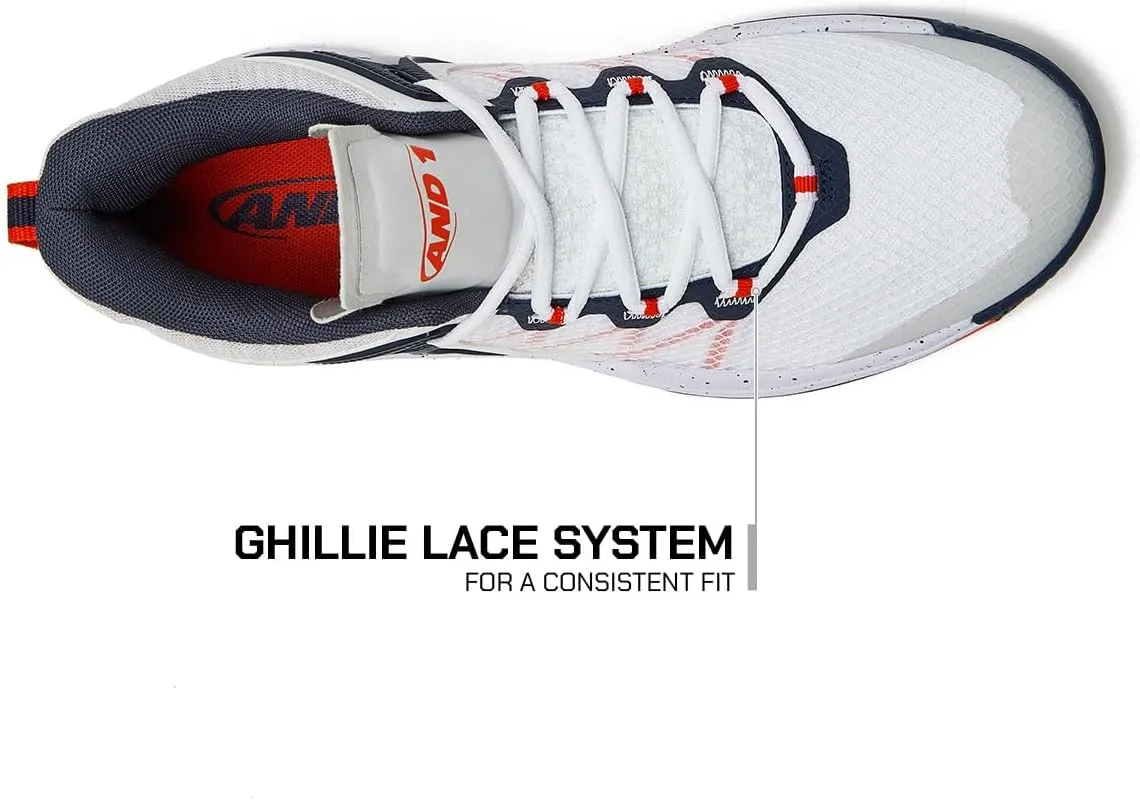 AND1 Turnaround Men’s Basketball Shoes, Indoor or Outdoor Basketball Sneakers for Men, Street or Court, Sizes 7-16