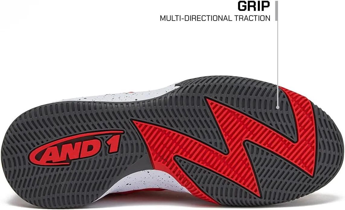 AND1 Turnaround Men’s Basketball Shoes, Indoor or Outdoor Basketball Sneakers for Men, Street or Court, Sizes 7-16