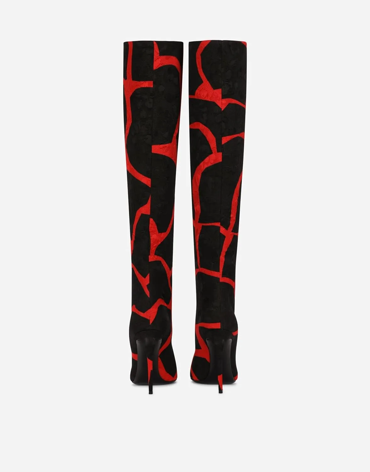 Animal Print Boots for Women Pointed Toe Knee High Boots Wide Calf High Heel Sexy Fashion Tall Boots