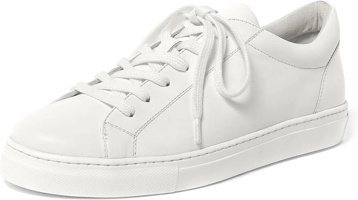 Anthony Veer Emily Low-Top Leather Sneakers for Women | Strobel Construction | Removable Foam Insole