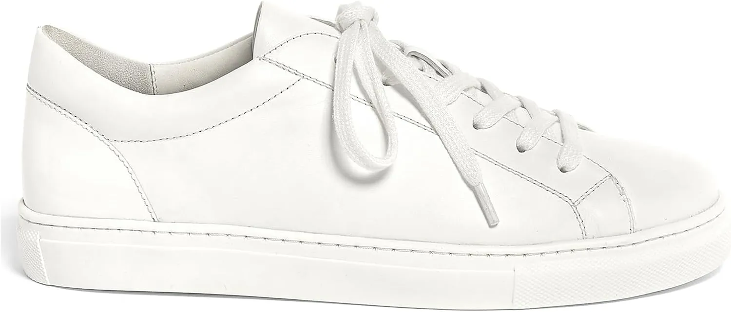 Anthony Veer Emily Low-Top Leather Sneakers for Women | Strobel Construction | Removable Foam Insole