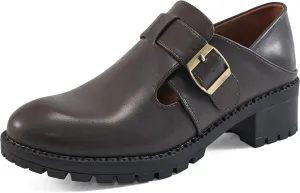 Aomigoct Chunky Loafers for Women Work: Comfortable Office Business Womens Loafers - Casual Platform Slip On Shoes