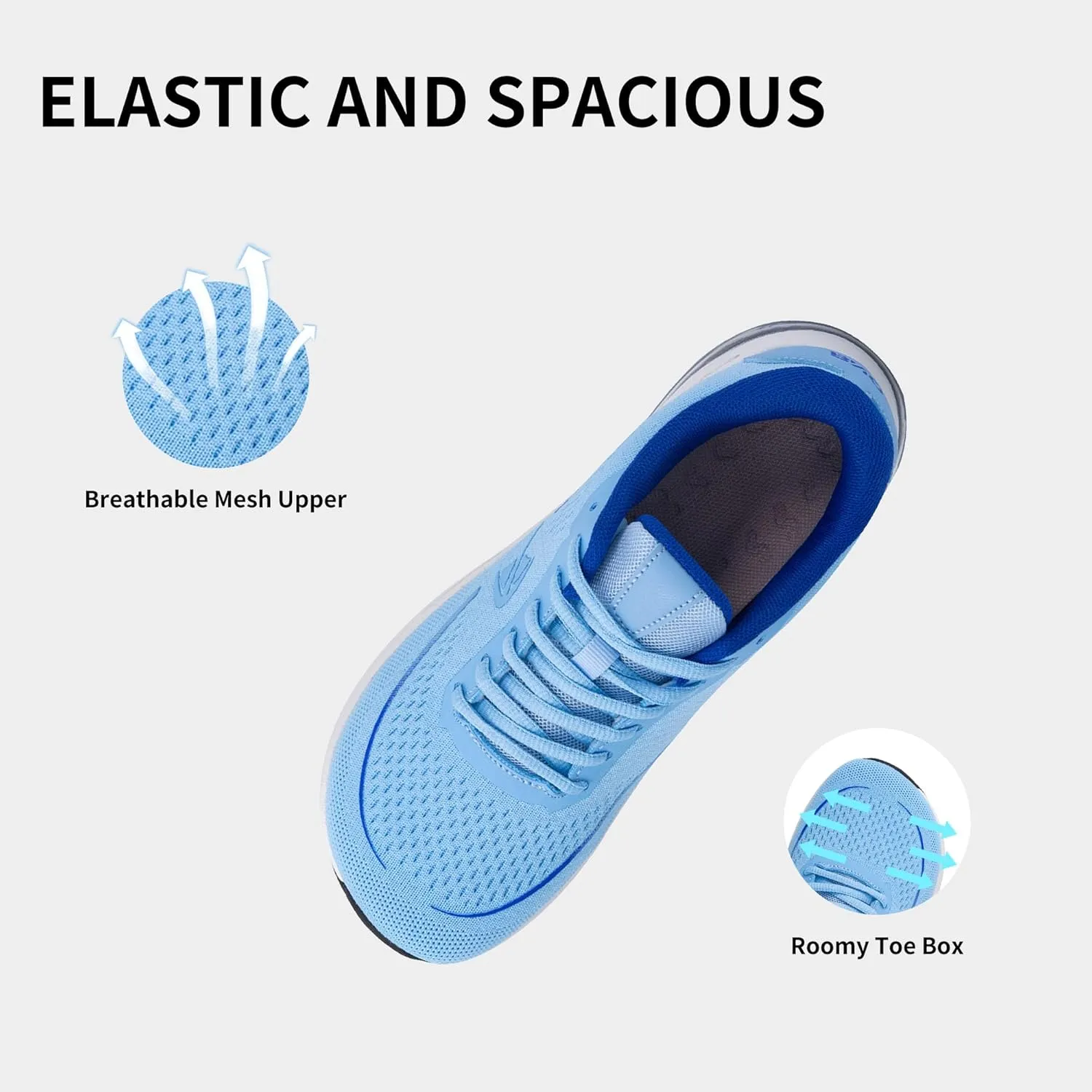 Autper Women's Running Shoes Wide Toe Box Sneakers Women Air Comfortable Arch Support Walking Tennis Athletic Shoes for Jogging Workout Gym Sports US6-11