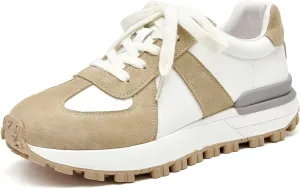 BEAU TODAY Womens Platform Sneakers, Fashion Chunky Platform Sneakers for Women, Retro Casual Walking Tennis Shoes