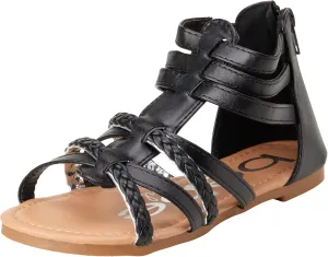bebe Girls Sandals - Cute Open Toe Braided Strappy Gladiator Summer Sandals, Flower Girl Dress Shoes for Easter Beach Party