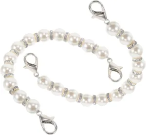 BESPORTBLE Detachable Pearl Shoelace Buckle Straps for High Heels Anti-falling Sandals Elastic Laces Fashionable Pearl Design