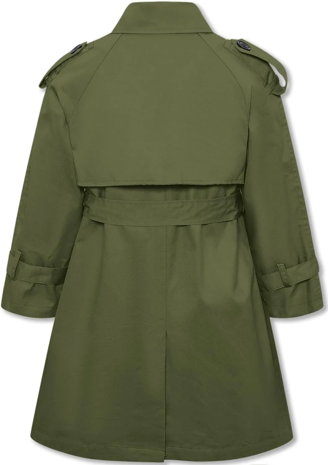 Betusline Girls & Women's Trench Coat Double Breasted Classic Lapel Outerwear, 3 Years - Women 2XL