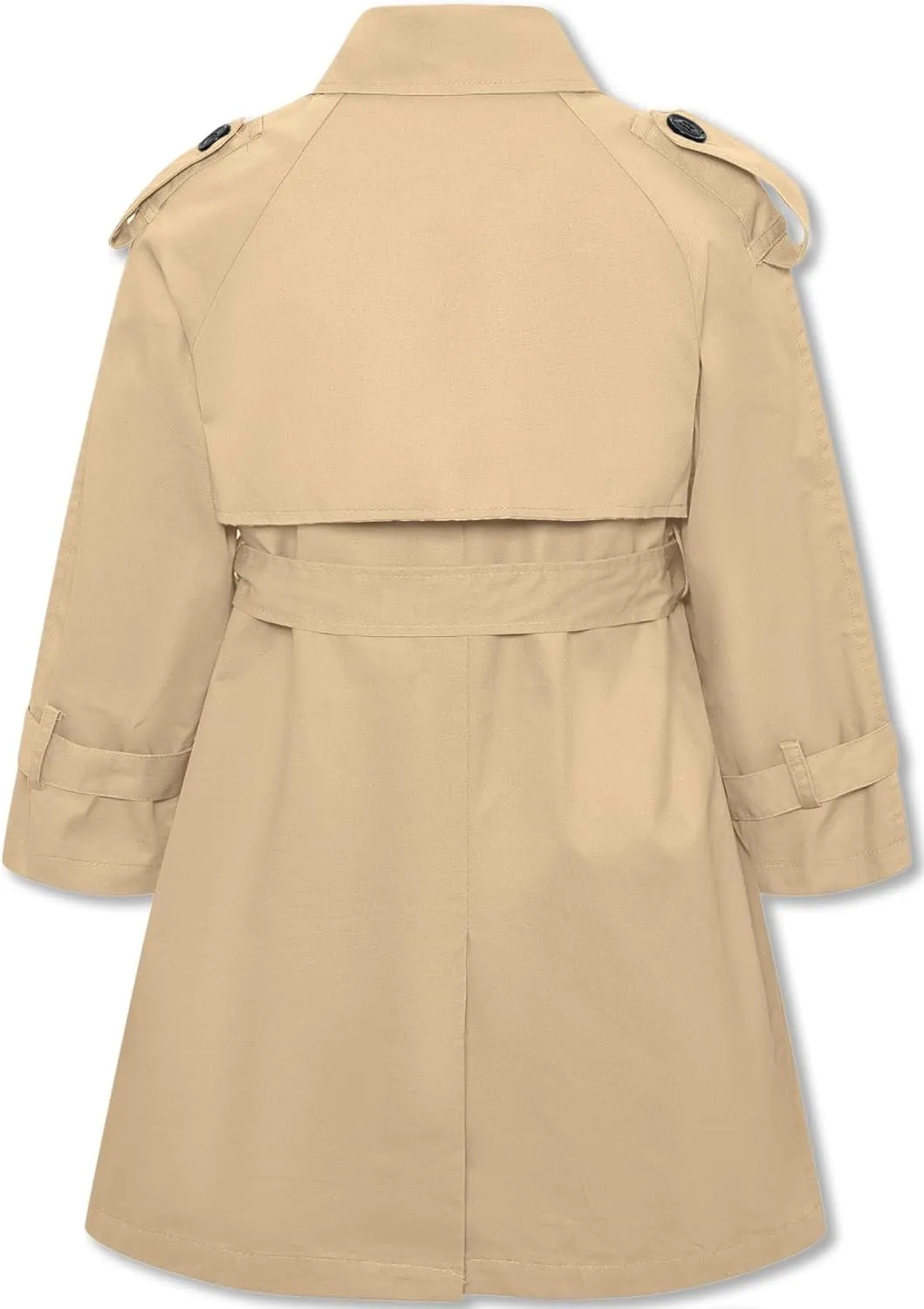 Betusline Girls & Women's Trench Coat Double Breasted Classic Lapel Outerwear, 3 Years - Women 2XL