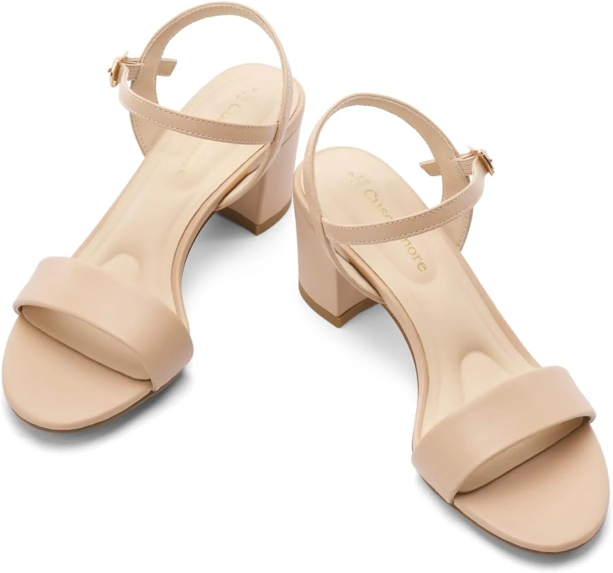 Block Heel Sandals for Women, Comfortable Open Toe Low Chunky Heels