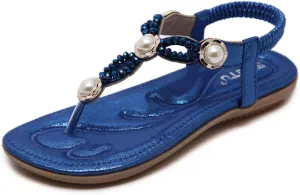 Bohemian Glitter Summer Flat Sandals Prime Thongs Flip Flop Shoes