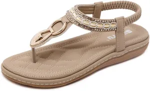 Bohemian Glitter Summer Flat Sandals Prime Thongs Flip Flop Shoes