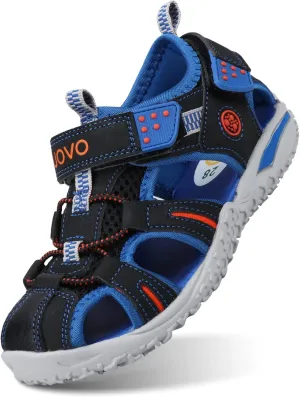 Boys Sport Sandals Summer Closed Toe Hook Loop Outdoor Athletic Walking Shoes (Toddler/Little Kid/Big Kid)