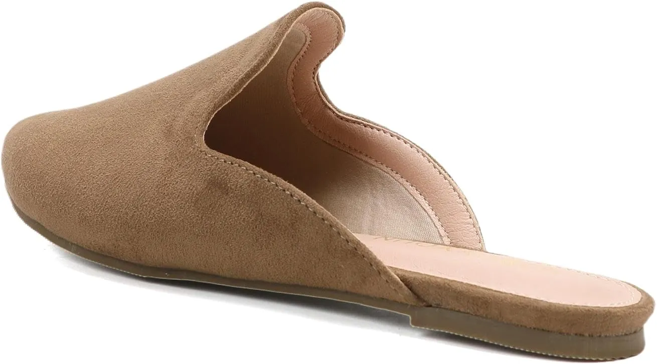 BOYYOUN Mules for Women Comfortable Slip On Backless Flats Pointed Toe Loafers for Work and Casual Wear Low Heel Closed Shoes Womens Mule