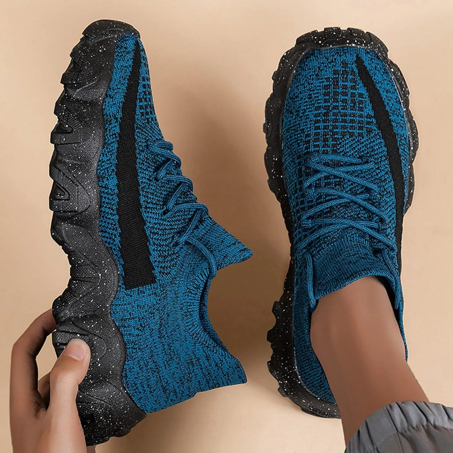 Breathable Dress Sneaker Men's Mesh Breathable Thick Soled Soft Soled Fitness Casual Fashion Sneakers