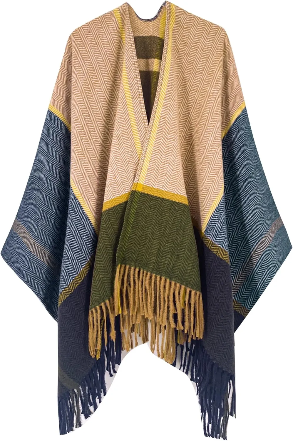 Breezy Lane Women's Shawl Wraps Warm Poncho Ruana Wrap Cardigan
