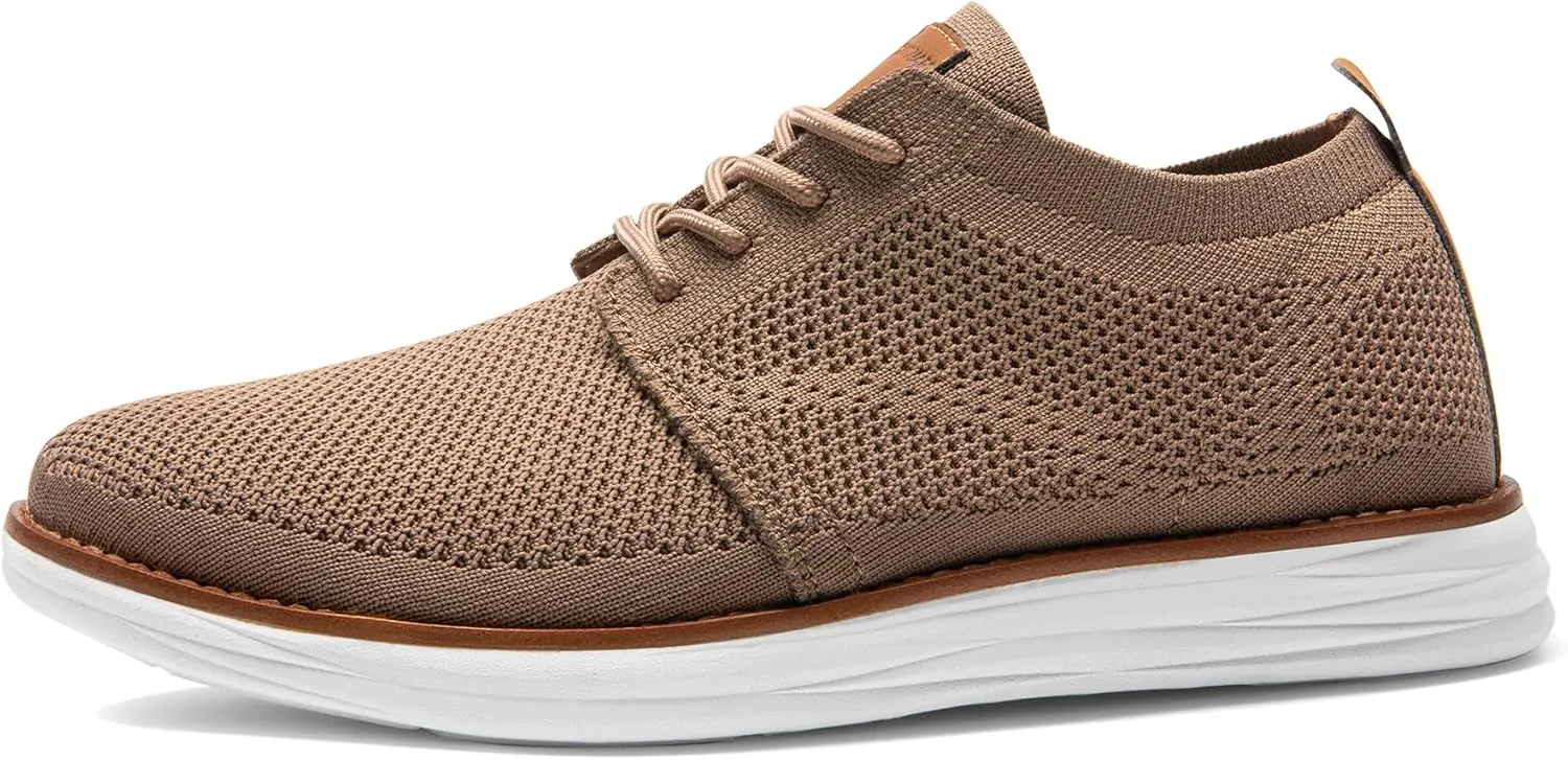 Bruno Marc Men's KnitFlex Breeze Mesh Sneakers Oxfords Lace-Up Lightweight Casual Walking Shoes