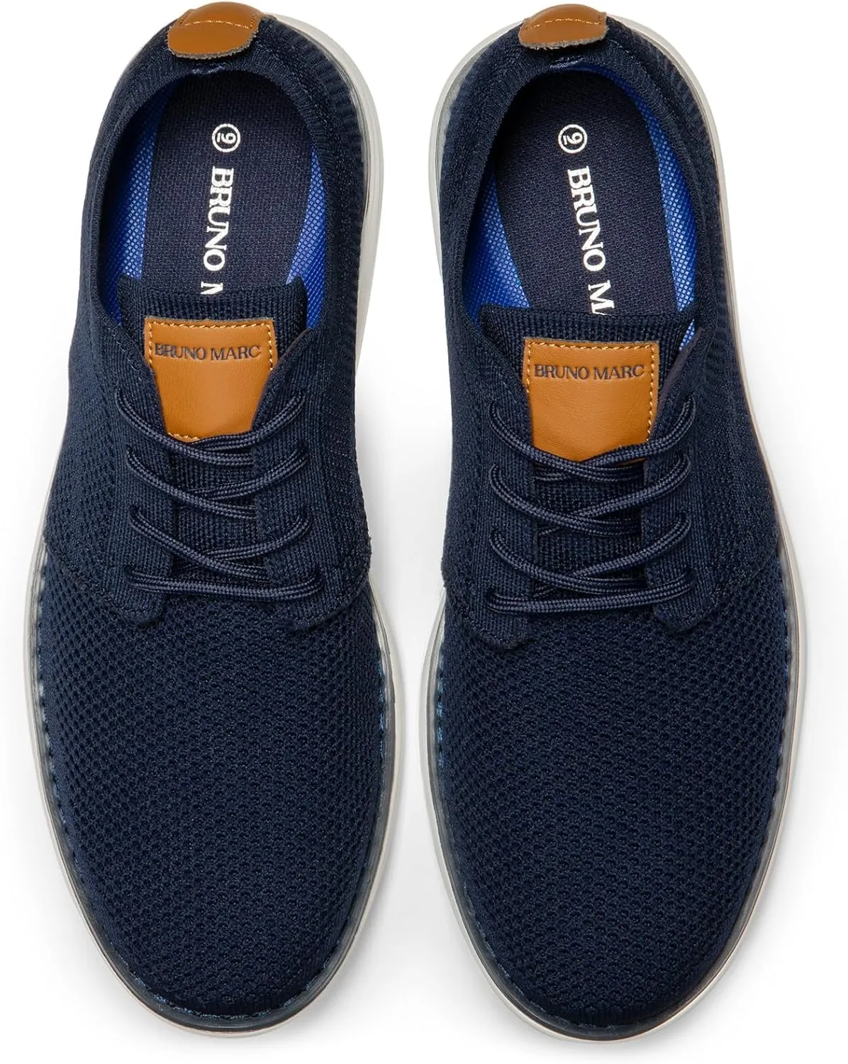 Bruno Marc Men's KnitFlex Breeze Mesh Sneakers Oxfords Lace-Up Lightweight Casual Walking Shoes